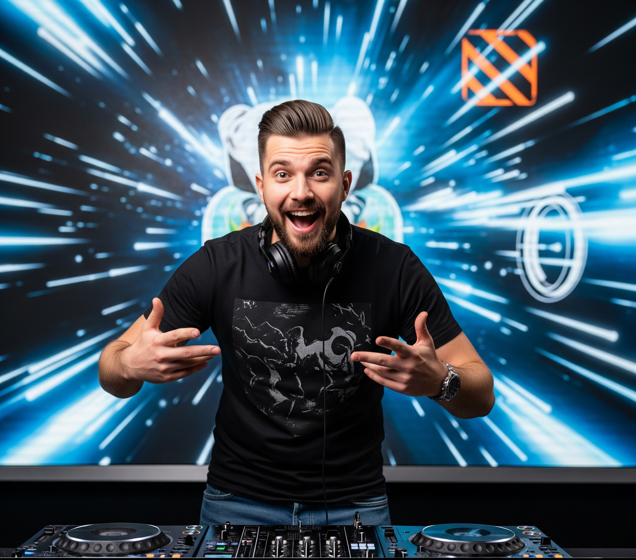 VJ creating professional video content for therapists and attendees